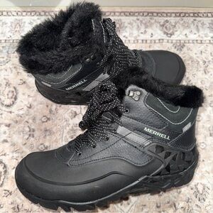Merrell Women's Aurora 6 Ice + Waterproof Winter Boot Black Size 8.5 US NWOB